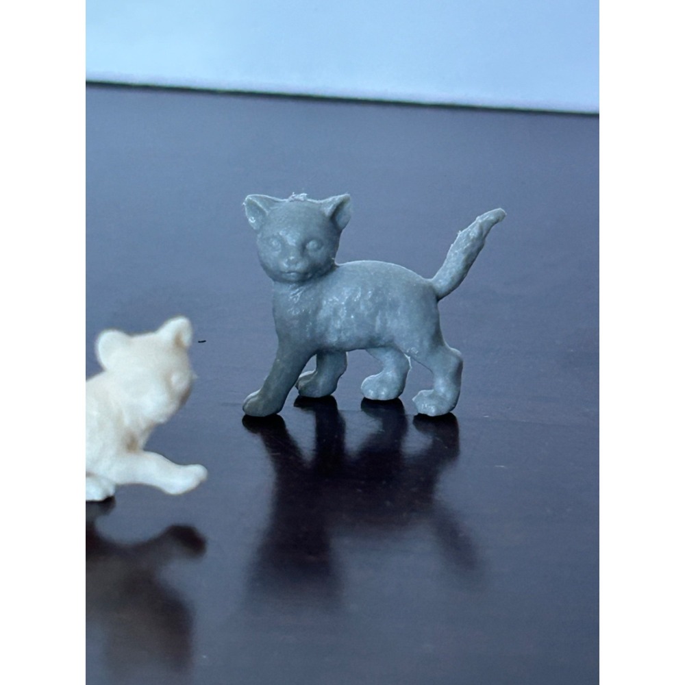 Miniature Cat Kitten Figurines Assorted Plastic Rubber Dollhouse Pets - Picture 5 of 7